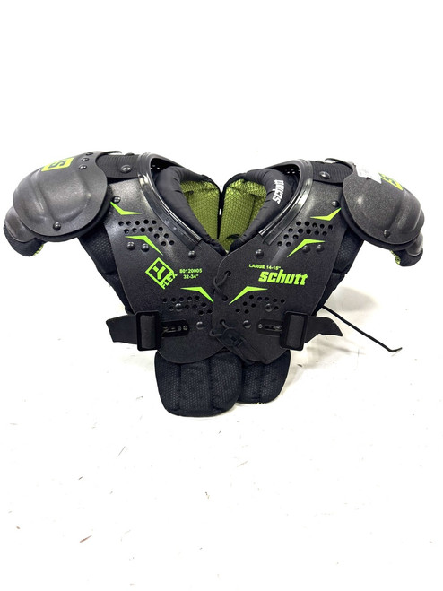 Vist Large View of Product Image Which is Used Schutt Y FLEX 32-34 FB Shoulder Pads Black LG