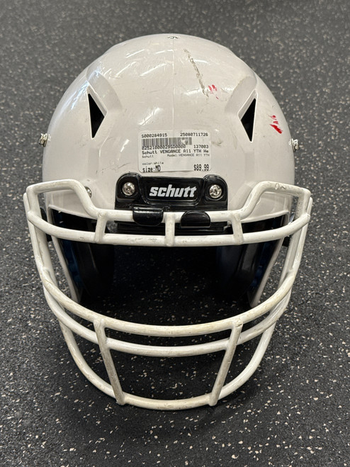 Vist Large View of Product Image Which is Used Schutt VENGANCE A11 YTH FB Helmet White MD