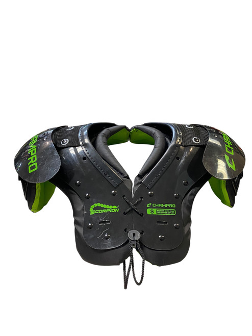 Vist Large View of Product Image Which is Used Champro SCORPION FB Shoulder Pads Black SM