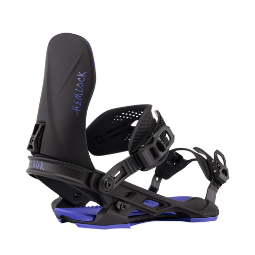 Vist Large View of Product Image Which is New Arbor Hemlock 2026 Snowboard Bindings Black/Purple- MD