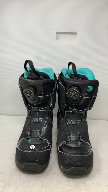 Vist Large View of Product Image Which is Used Salomon BOA Womens Snowboard Boots Black Senior 7