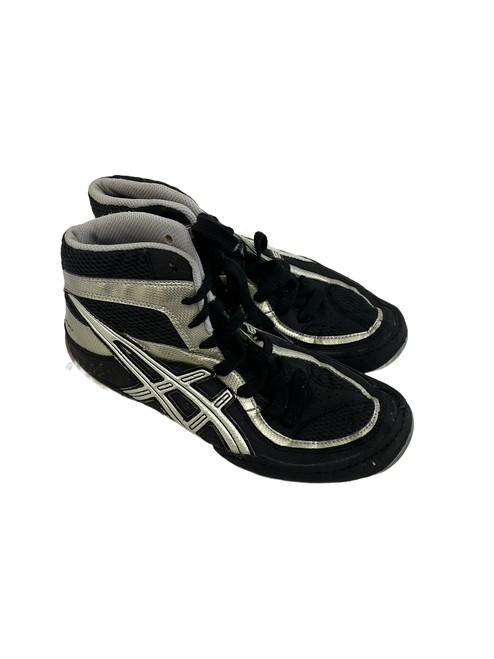 Vist Large View of Product Image Which is Used Asics Split Second Mens 7.5 Wrestling Shoes Black 