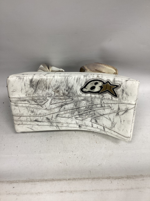 Vist Large View of Product Image Which is Used Brians G-NETIK 8.0 Senior Goalie Blocker White 11851-S000035988