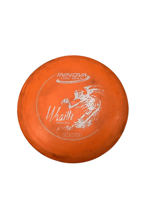 Vist Large View of Product Image Which is Used Innova DX WRAITH Disc Golf Driver Orange