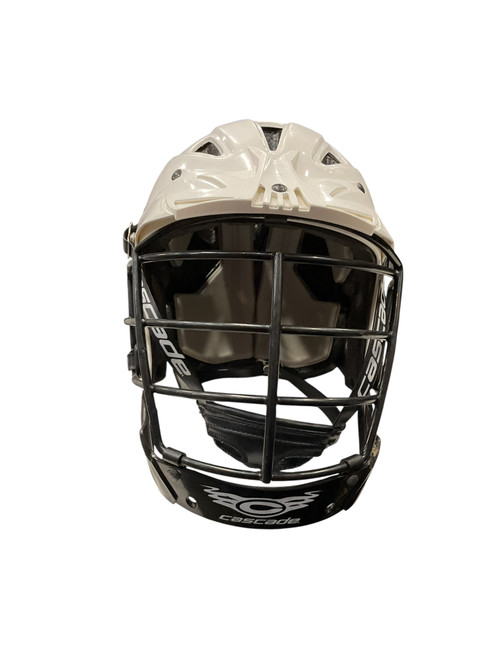 Vist Large View of Product Image Which is Used Cascade LAX HELMET Lacrosse Helmet White One Size