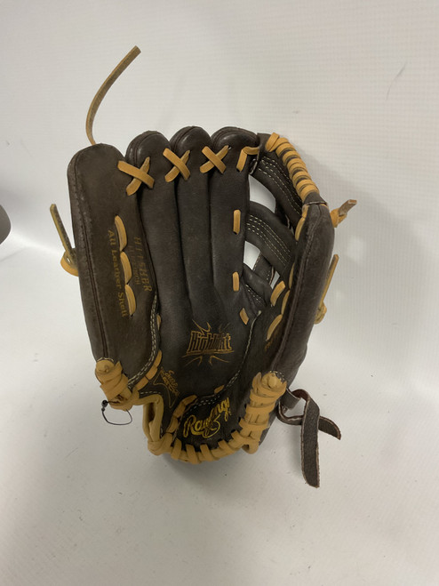 Vist Large View of Product Image Which is Used Rawlings HIGHLIGHT BB/SB Glove LH Throw Brown 11 1/2"