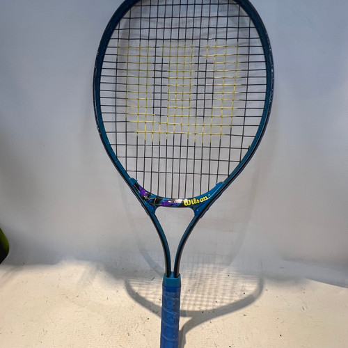 Vist Large View of Product Image Which is Used Wilson RAKATTAK WILSON Adult Tennis Racquet Royal Blue 4"