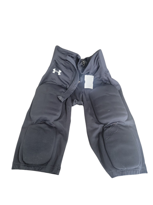 Vist Large View of Product Image Which is Used Under Armour Youth FB Integrated Pants Black LG