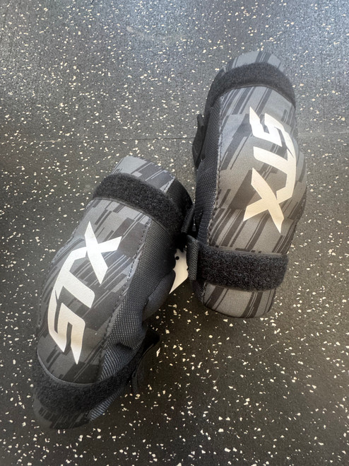 Vist Large View of Product Image Which is Used STX STALLION 75 Lacrosse Arm Pads/Guards Black XS