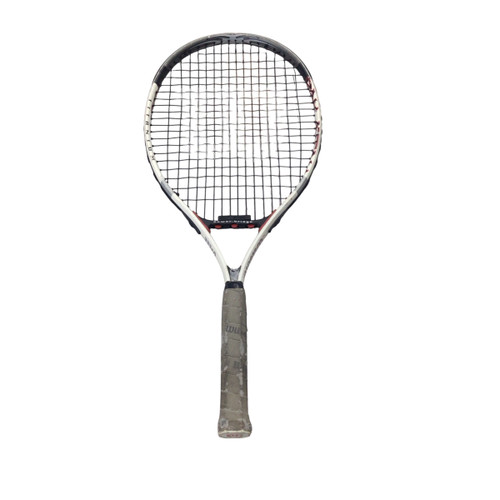 Vist Large View of Product Image Which is Used Wilson POWER BRIDGE Adult Tennis Racquet White 4"