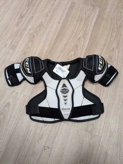 Vist Large View of Product Image Which is Used CCM TACKS ULTRA Youth Shoulder Pads LG