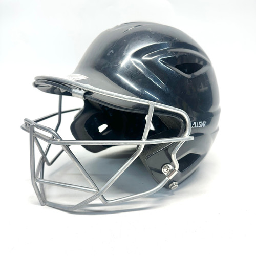 Vist Large View of Product Image Which is Used All Star BH3000 Batting Helmet w/Mask Navy Blue MD