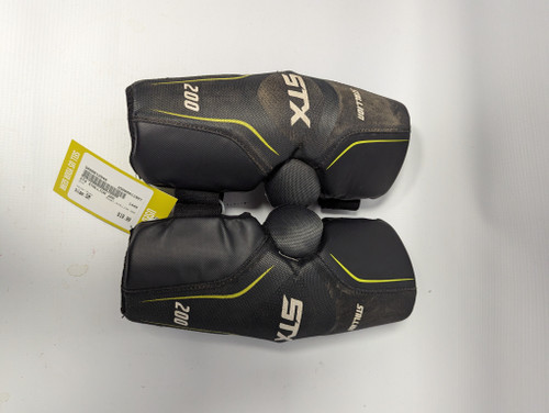 Vist Large View of Product Image Which is Used STX STALLION 200 Lacrosse Arm Pads/Guards Grey SM