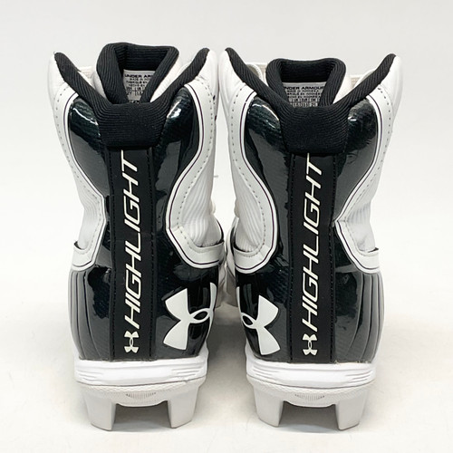 Used Under Armour HIGHLIGHT Jr FB Cleats Black And White Junior 02 11805-S000065555 Vist Large View of Product Image Which is Used Under Armour HIGHLIGHT Jr FB Cleats Black And White Junior 02
