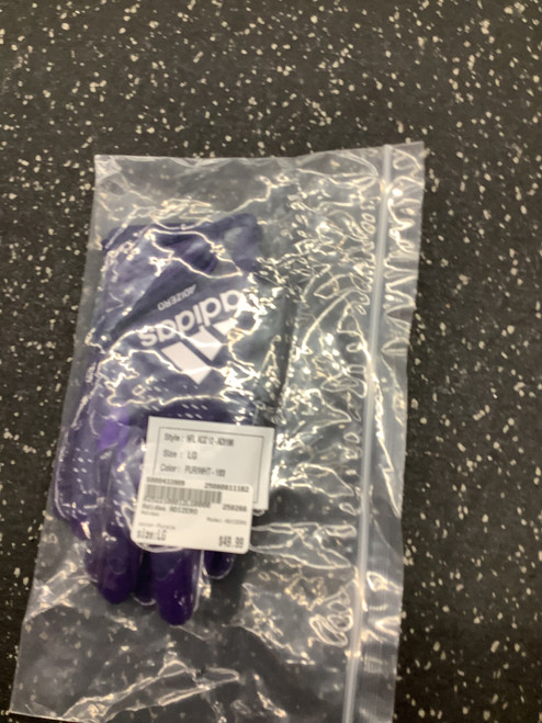Vist Large View of Product Image Which is Used Adidas ADIZERO FB Gloves Purple LG
