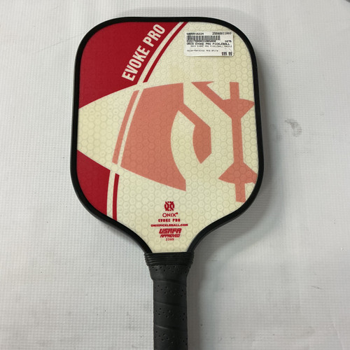 Vist Large View of Product Image Which is Used ONIX EVOKE PRO PICKLEBALL PADDLE Pickleball Racquet Cardinal And White
