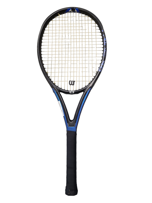 Vist Large View of Product Image Which is Used Wilson TRIAD Adult Tennis Racquet Black 4 1/8"