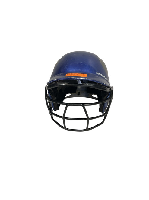Vist Large View of Product Image Which is Used Rawlings BATTING HELMET Batting Helmet w/Mask Royal Blue SM