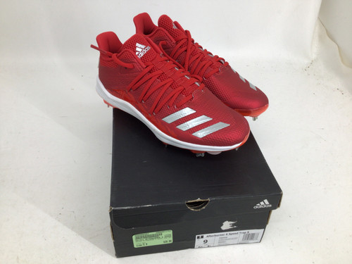 Vist Large View of Product Image Which is Used Adidas AFTERBURNER 6 SPEED TRAP METAL 9.0 BB/SB Cleats Red Senior 9