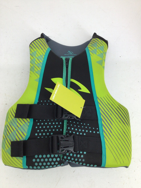 Vist Large View of Product Image Which is Used Stearns HYDROPRENE YOUTH PFD Youth PFD Neon Green Youth 50-90