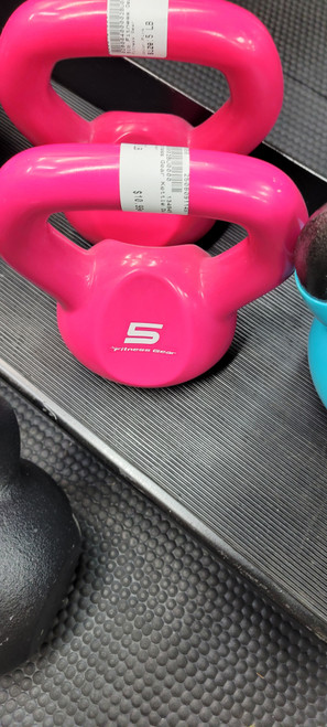 Vist Large View of Product Image Which is Used Fitness Gear Kettle Dumbbell (Each) Pink 5 lb