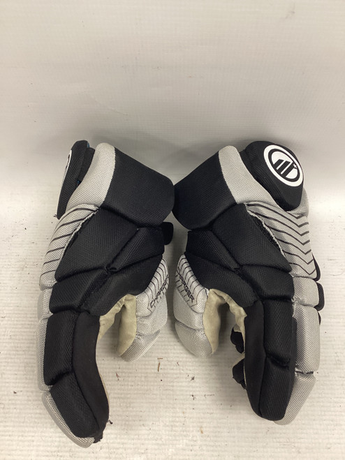 Vist Large View of Product Image Which is Used Maverik CHARGER Lacrosse Gloves Junior Black 12"