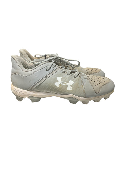 Vist Large View of Product Image Which is Used Under Armour GRAY LEAD OFF CLEATS BB/SB Cleats Grey Senior 9
