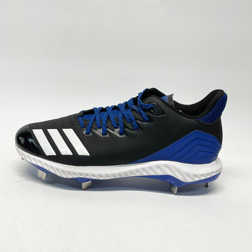 Vist Large View of Product Image Which is Used Adidas ICON BOUNCE Metal Baseball Cleats White/Black/Royal Mens 12