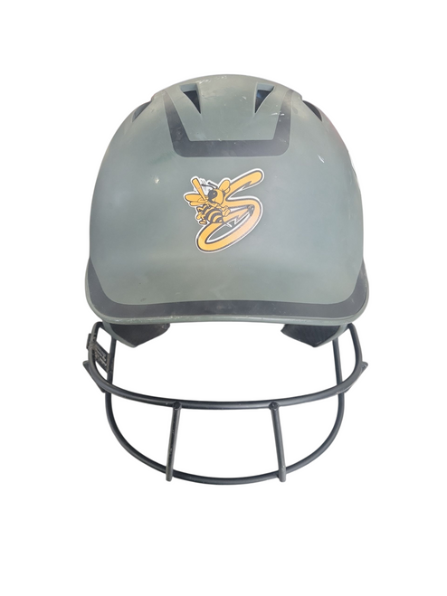 Vist Large View of Product Image Which is Used Champro BATTING HELMET MASK 6 1/2-7 Batting Helmet w/Mask Grey MD