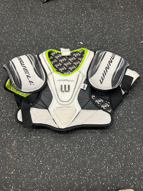 Vist Large View of Product Image Which is Used WinnWell AMP500 Senior Shoulder Pads SM