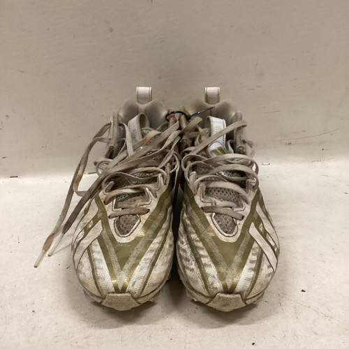 Vist Large View of Product Image Which is Used Adidas LAX Cleats Mens White And Gold Senior 7