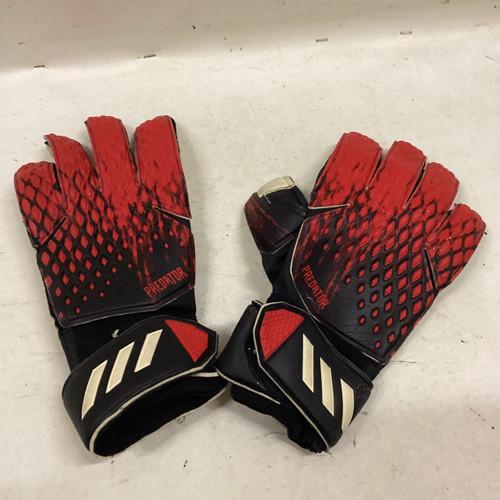 Vist Large View of Product Image Which is Used Adidas PREDATOR Soccer Goalie Gloves Red 9