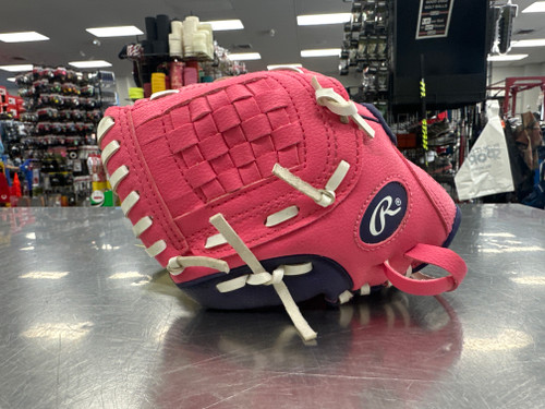 Vist Large View of Product Image Which is Used Rawlings PL91PP BB/SB Glove RH Throw Neon Pink 9 1/2"