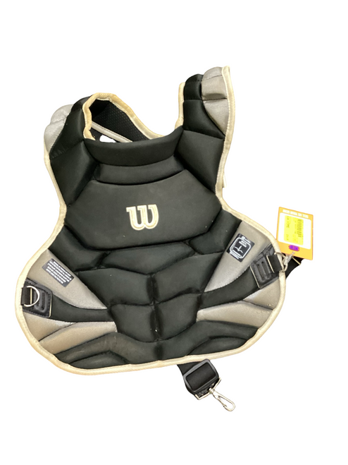 Vist Large View of Product Image Which is Used Wilson BLACK Catchers Chest Protector Black Intermed