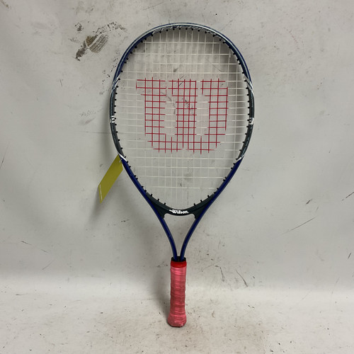 Vist Large View of Product Image Which is Used Wilson FEDERER Junior Tennis Racquet Navy Blue 23"