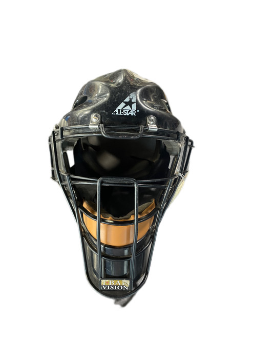 Vist Large View of Product Image Which is Used All Star I-BAR VISION Catchers Helmet w/Mask Black Fits all