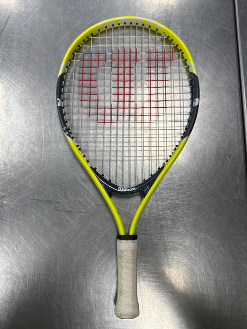Vist Large View of Product Image Which is Used Wilson 19 Junior Tennis Racquet Yellow 19"
