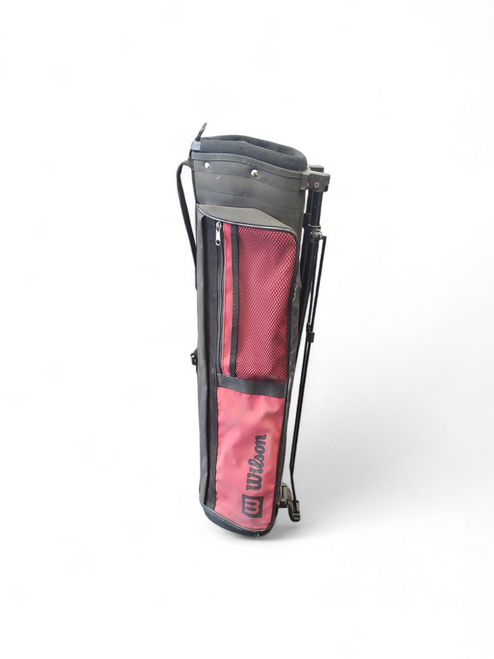Vist Large View of Product Image Which is Used Wilson RED AND BLACK Jr Stand Bag Black