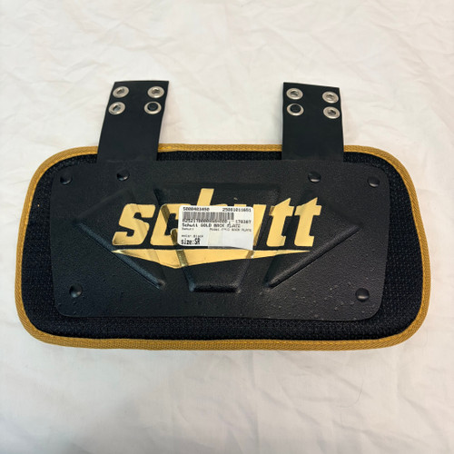 Vist Large View of Product Image Which is Used Schutt GOLD BACK PLATE FB Shoulder Pads Black Senior