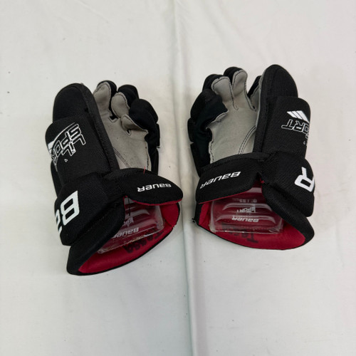Vist Large View of Product Image Which is Used Bauer LIL SPORT Junior Gloves Black 9"