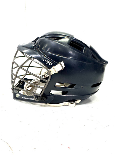 Vist Large View of Product Image Which is Used Cascade CPVR Lacrosse Helmet Navy Blue XS
