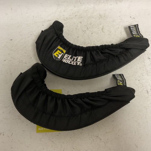 Vist Large View of Product Image Which is Used Elite HOCKEY SKATE GUARDS FITS 6-9 Ice Skate Guard Black LG