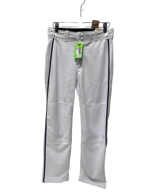 Vist Large View of Product Image Which is New Easton Mako2 Piped Youth Baseball Pant White / Navy Junior XL 29-31"