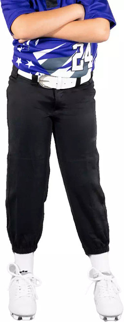 Vist Large View of Product Image Which is New RIP-IT Girl's Revolution Athletic Softball Pants -XLBLK