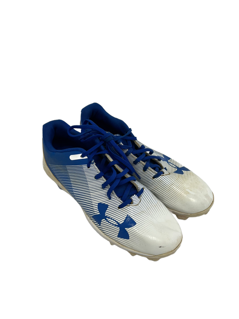 Vist Large View of Product Image Which is Used Under Armour Leadoff Royal Blue And White Junior 05.5 Baseball Cleats