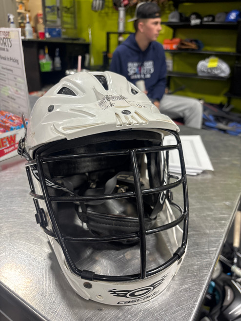 Vist Large View of Product Image Which is Used Cascade CASCADE Lacrosse Helmet White One Size