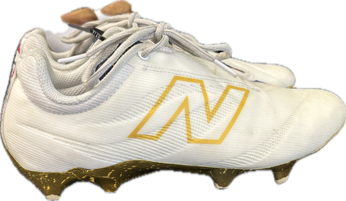 Vist Large View of Product Image Which is Used New Balance LAX Cleats Mens White Senior 9.5
