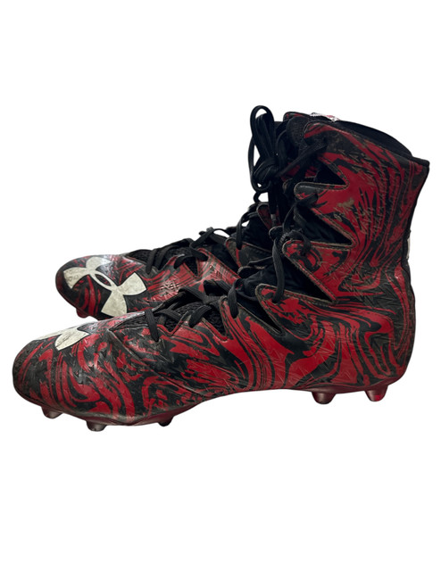 Vist Large View of Product Image Which is Used Under Armour Adult FB Cleats Red Senior 12