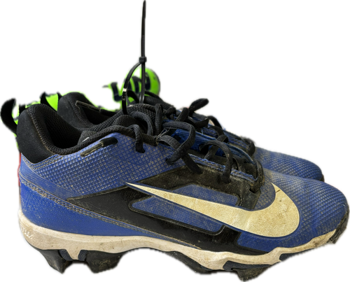 Vist Large View of Product Image Which is Used Nike Jr FB Cleats Royal Blue And Black Junior 05.5