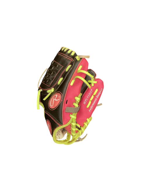 Vist Large View of Product Image Which is Used Rawlings PLAYER SERIES BB/SB Glove T-ball Pink 9"